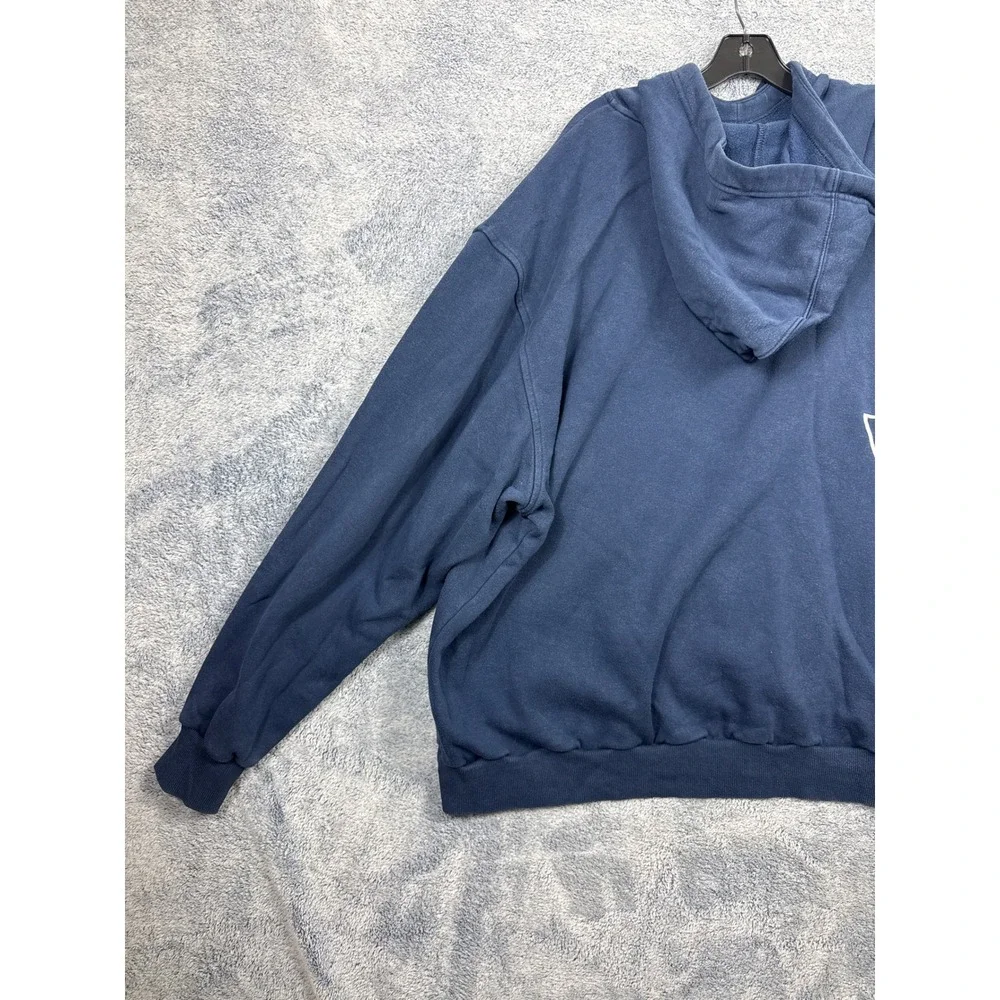 Adidas Mens 3XL Navy Hoodie Oversized Trefoil Big Logo Streetwear Sweatshirt